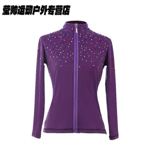 HEAD Детский костюм для тренировок по фигурному катанию, высокоэластичный водоотталкивающий комплект с начесом и защитой бедер, топ Purple, размер 150 XXXS