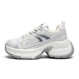 Амортизирующие противоскользящие дышащие массивные низкие кроссовки женские ZHR, серо-фиолетовые