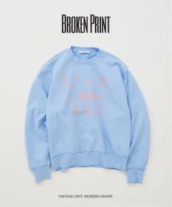 Толстовка с круглым вырезом и принтом "Broken Print" Journal Standard, цвет Saxe Blue