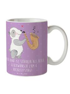 Кофейная кружка на 8-ю годовщину свадьбы, жестяная годовщина свадьбы с S... в лавандовом цвете Mr. & Mrs. Panda