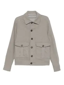 Куртка с застежкой на пуговицы и карманом-клапаном Eleventy, серый