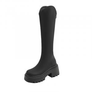 Lanza Черные женские высокие сапоги, цвет Black