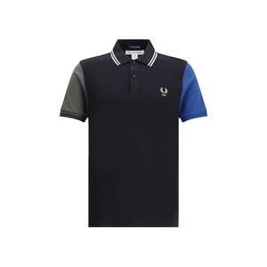 Черная рубашка-поло с короткими рукавами Comme Des Garcons, черный