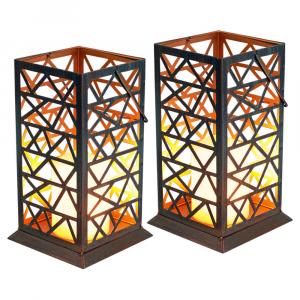 Уличный светодиодный светильник с эффектом огня, ржаво-зеленый цвет Globo Lighting, коричневый