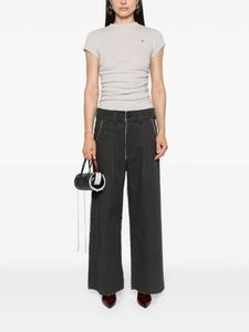 Футболка из джерси со сборками Elena Velez, бежевый