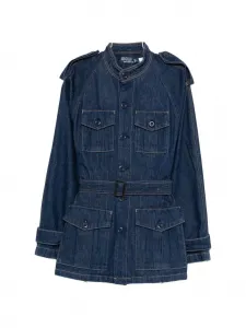 Куртка с поясом и карманами Polo Ralph Lauren, синий