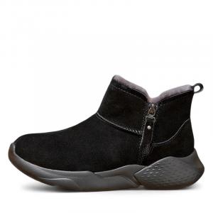 Devanro Тёплые износостойкие противоскользящие короткие зимние сапоги женские - Black, цвет Black