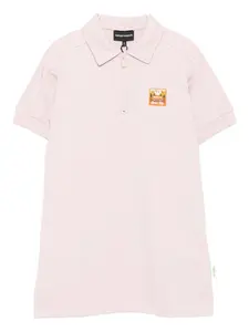 Платье из хлопка ASV Emporio Armani Kids, розовый