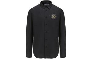 Рубашка Logo Detailed Button Up Shirt VERSACE JEANS COUTURE, черный