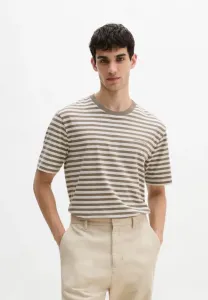 Футболка с коротким рукавом и принтом в полоску по всей поверхности. Marc O'Polo, Multi/Egg White