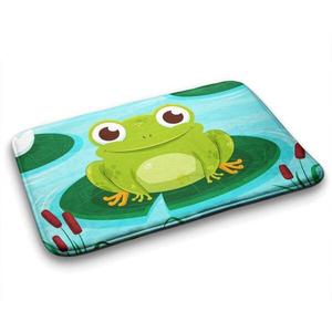 Коврик для ванной Tulup Süßer Frosch, 90x1x90 см, зеленый
