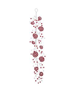 Рождественская гирлянда из леденцов-тростей и помпонов высотой 76 см Northlight, красный