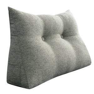 Эргономичная клиновидная подушка Vercart Leinenstruktur, серый - 80 х 50 см