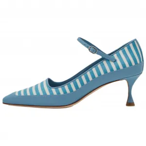 MANOLO BLAHNIK Туфли на высоком каблуке Mitwasi Slim Heel, женские, синие