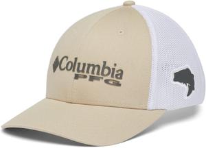 Бейсболка Columbia PFG Logo Mesh, Fossil/Grill/White/Bass