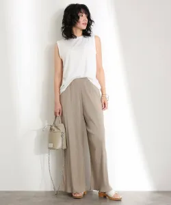 Свободные брюки с широкими штанинами и завязками Pourvous, цвет Gray Beige