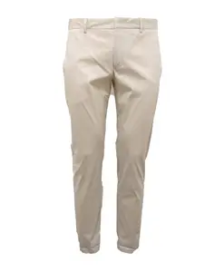 Хлопковые брюки модели эпсилон белого цвета Pt01, белый