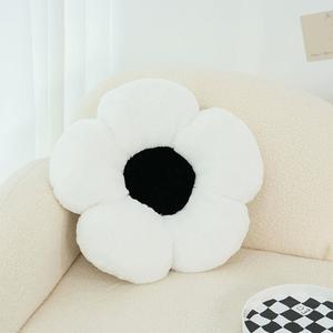 Generic Декоративная подушка в форме цветка, плюш, белая White