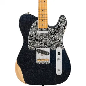 Электрогитара Fender Brad Paisley Road Worn Telecaster, черный блестящий