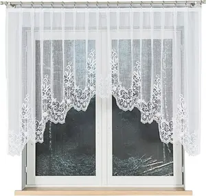БЕРЕНИКА - Готовая жаккардовая штора с подгибом по низу - 330х130 см - белая MARKIZETA HOME