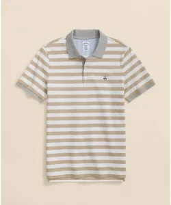 Поло-рубашка из эластичного пике Supima Cotton Stretch Piqué GF Logo Mariner Stripe, приталенный крой.