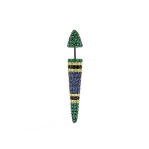 Apm Monaco Серьги-гвоздики из 925 Sterling Silver для женщин, сине-зеленые