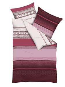 Постельное белье JACK 2 tlg Linon Renforcé 155x220cm Streifen, бордо