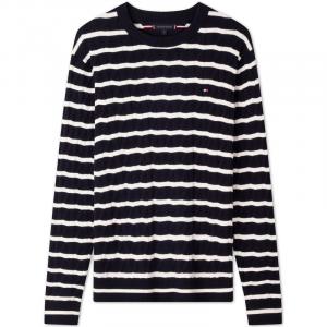 Джемпер Cable-knit Crew-neck Sweater Tommy Hilfiger, белый