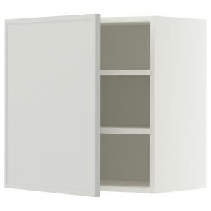Настенный шкаф с полкой, белый/светло-серый Aspudden, 60x60 см IKEA Metod