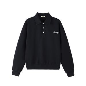 Свитшот Unisex Polo Collar Moderate Jeep, pure черный