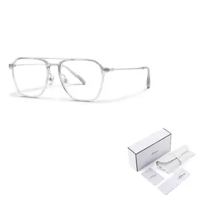 Чистые титановые квадратные функциональные очки unisex HELMER