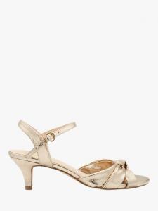 Босоножки на каблуке с узлом monique Paradox London, цвет Champagne