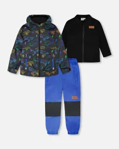 Комплект из двух предметов одежды «3 в 1» для межсезонья, черный, с принтом в виде скейтбордов Deux Par Deux