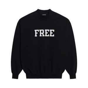 Balenciaga Free Logo Crewneck, цвет: черный/белый