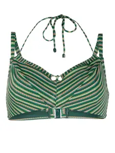 Топ бикини Holi Vintage в полоску Marlies Dekkers, зеленый