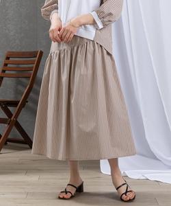 Полосатая юбка со сборками