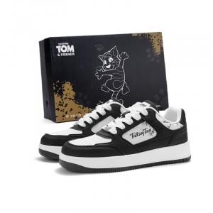 TALKING TOM Кроссовки для скейтбординга унисекс, низкие, белые/черные