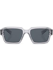 Prada Eyewear солнцезащитные очки в прозрачной оправе с логотипом, серый