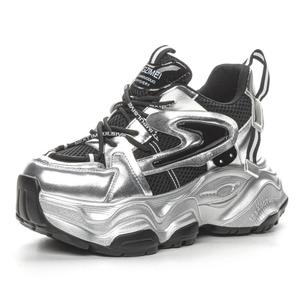 Кроссовки женские толстые низкие Shoe Cabinet Floral Language, цвет Black/Silver