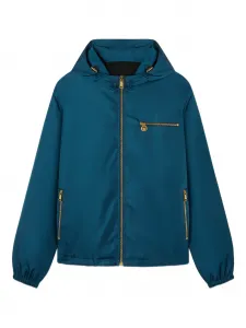 Куртка на молнии с капюшоном Versace, синий