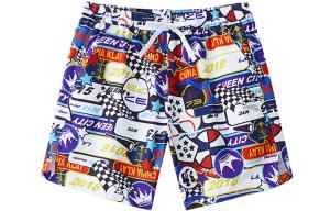 Пляжные шорты мужские Чисто-белый / Базовый черный / Звездно-фиолетовый / Гоночный красный Anta, белый/черный/фиолетовый/красный