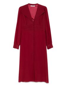 Платье с воротником в горошек Alessandra Rich, красный