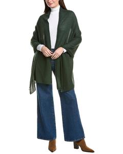Пончо Amicale Cashmere Feather Weight Cashmere Travel Wrap Amicale Cashmere, зеленый
