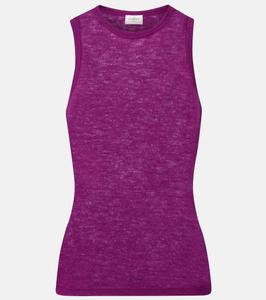 Майка из кашемира и шелка Saint Laurent, Violet