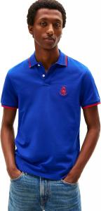 Мужские поло Tommy Hilfiger с коротким рукавом, классического кроя и вышитым гербом, Wedge Blue