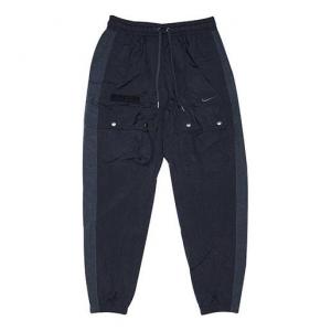 Брюки sportswear drawstring woven casual pants black Nike, черный