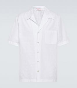 Рубашка свободного кроя из хлопкового поплина Valentino, St. Toile Iconograph Bianco