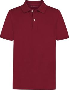 Поло Calvin Klein для мальчиков с коротким рукавом из микропике, застежка на пуговицы, мягкое и удобное., Cabernet