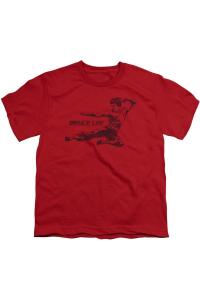 Футболка с коротким рукавом для детей "Line Kick" Bruce Lee Gildan, красный
