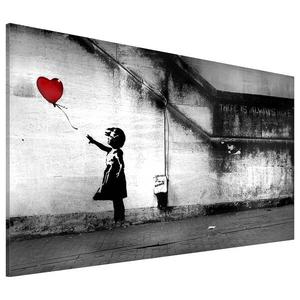 Фреска Artgeist Hoffnung (Banksy) цвет grau/rot